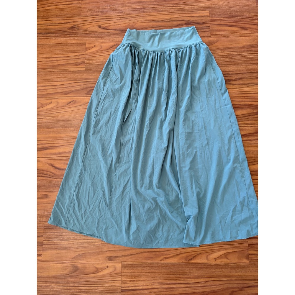 Halara Breezeful High Waisted 2-in-1 Maxi Skirt with Liner Shorts Teal Blue L - Picture 1 of 5